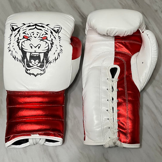 Pantera Boxing Glove White/Red Mettalic